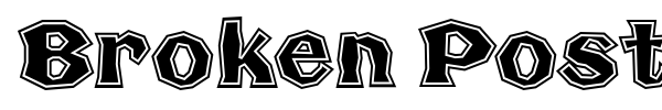 Broken Poster font preview